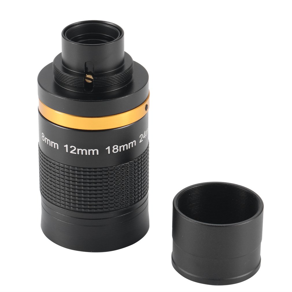 Telescope Accessories 8-24mm Zoom Eyepiece Full Metal Continuous Zoom Broadband Green Film with Optical Glass