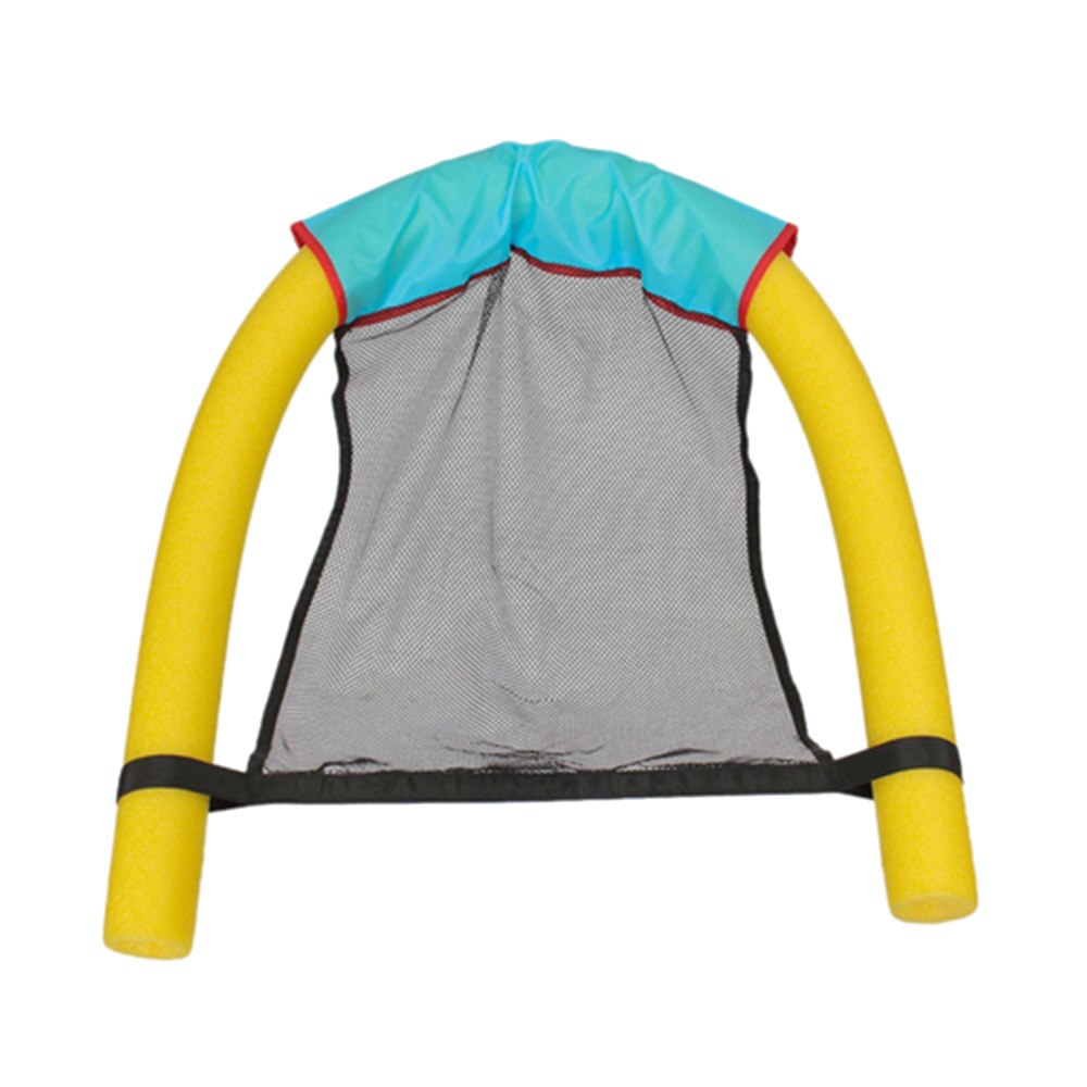 Fantastisk svømning noodle sæde pool flydende mesh stol flydende seng slynge flydende float pool rejse strand sæder: S gul