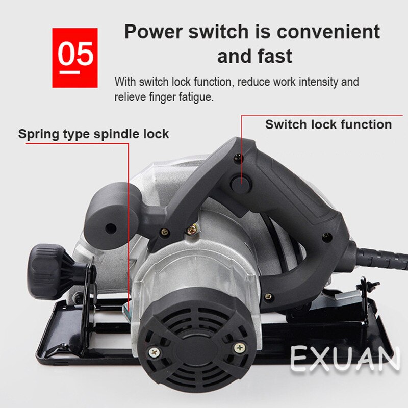 High-power electric circular saw cutting electric circular saw 7 inch flip table saw electric circular saw woodworking tools