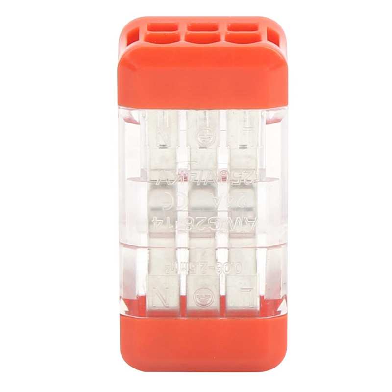 energy meter 10pcs Quick Connectors Transparent 2-In-4-Out Wire Block Terminal 24A 450V Multipurpose power monitor
