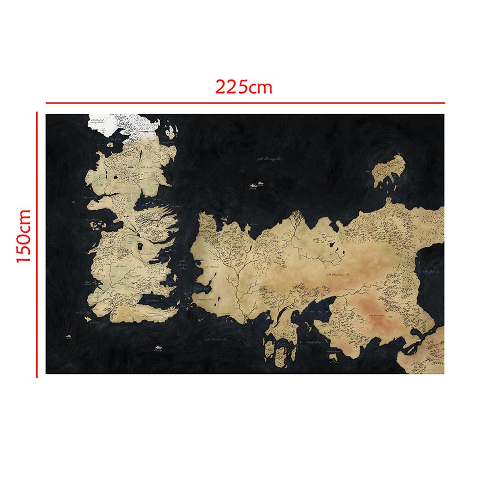 150x225cm Retro World Map Home Cafe Wall Decorative Painting Posters & Prints Photo Studio Backdrops