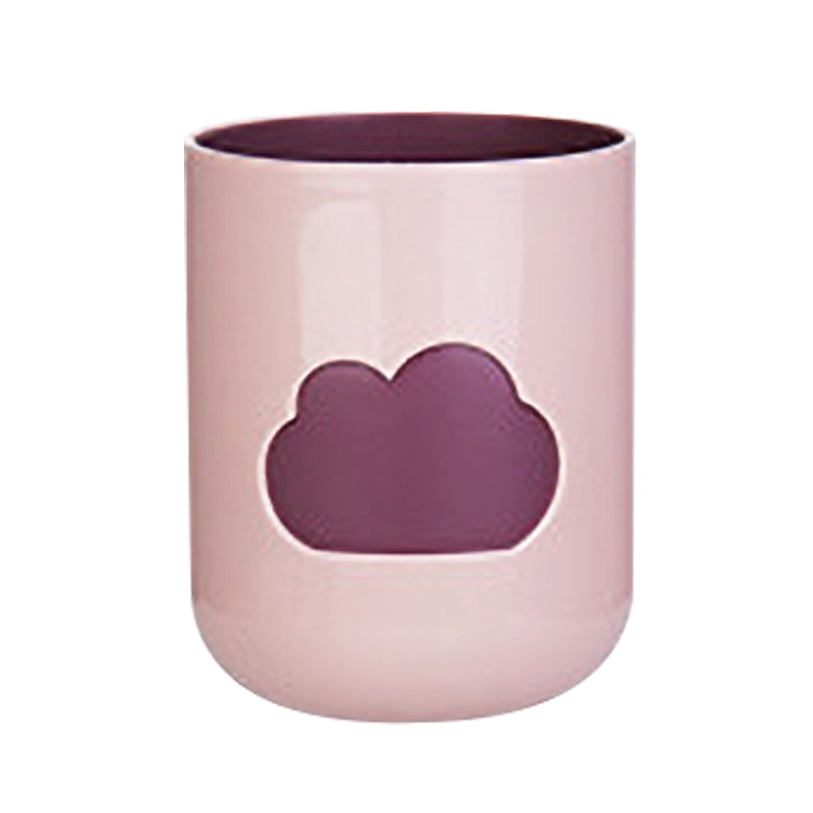 25# Cloud Gargle Cup Lovers Toothbrush Cup Tooth Glass Travel Water Cup Drinking Mugs Plastic Bathroom Cups Washing Mouth Cup: Pink 