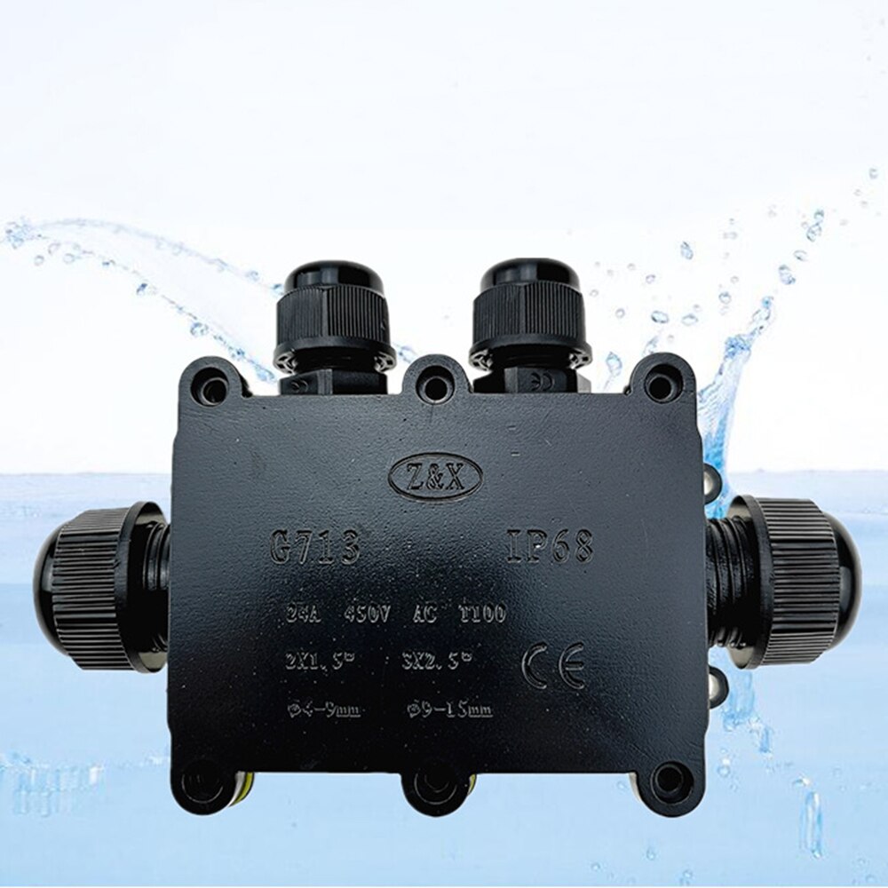 Junction box Waterproof Cable connection Junction box 450V IP68 socket Fire Resistant Junction box 24A