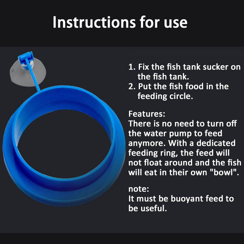 Schwimm Tablett Zubringer Werkzeug Kunststoff Platz/Runde Fütterung Rahmen Blau Aquarium Fütterung Ring Fisch Liefert Aquatische Produkte