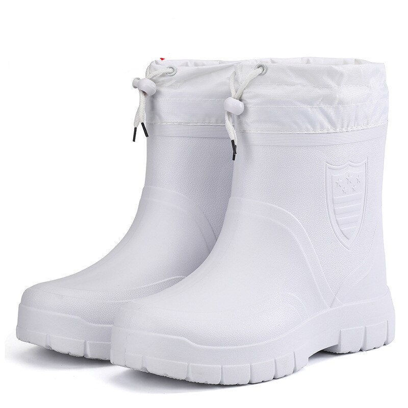 Swyivy Eva Regenlaarzen Met Bont Warm Winter Schoenen Voor Mannen Ankle Hight Snowboots Watetproof Licht Gewicht Regenlaarzen