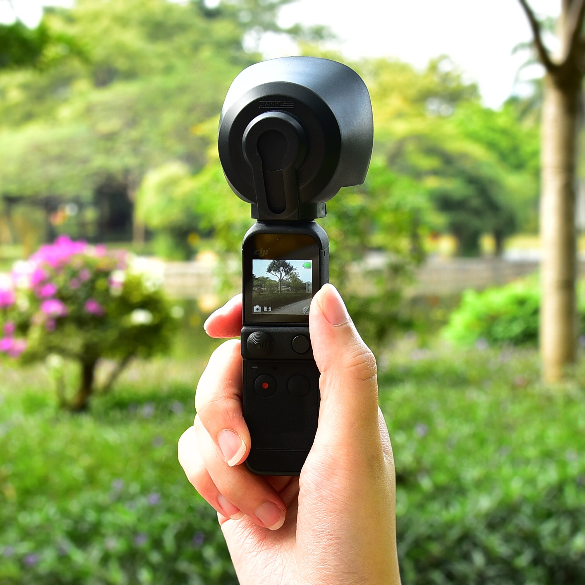 STARTRC-parasol de bolsillo para cámara Dji OSMO Pocket 2, parasol para lente de cámara, cubierta protectora, adaptador, accesorios de cardán