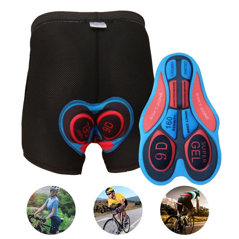 Pantalones cortos de ciclismo con almohadilla de Gel, ropa interior para ciclismo 9D 19D 20D, color negro,