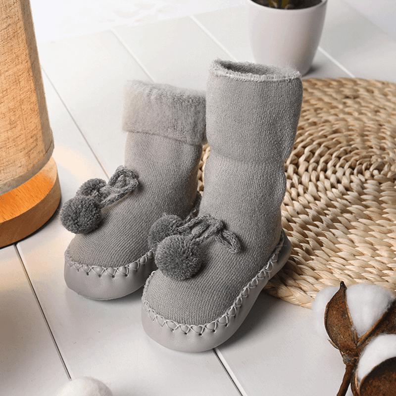Baby Jongens Meisjes Sokken Winter Katoenen Baby Been Plus Dikker Fluwelen Warmers Sokken Baby Anti-Slip Peuter Zachte Zolen vloer Sokken