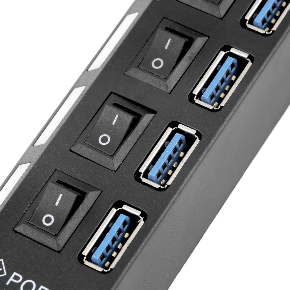 USB 3.0 Hub 4 Poorten USB 3.0 HUB Met Aan/Uit Schakelaar Voor Desktop Laptop