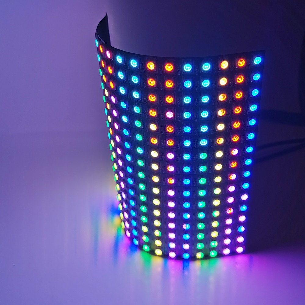 WS2812B Rgb Flexibele 16X16 Pixel Panel Matrix Screen WS2812B Led Module WS2812 Ic Individueel Adresseerbare DC5V