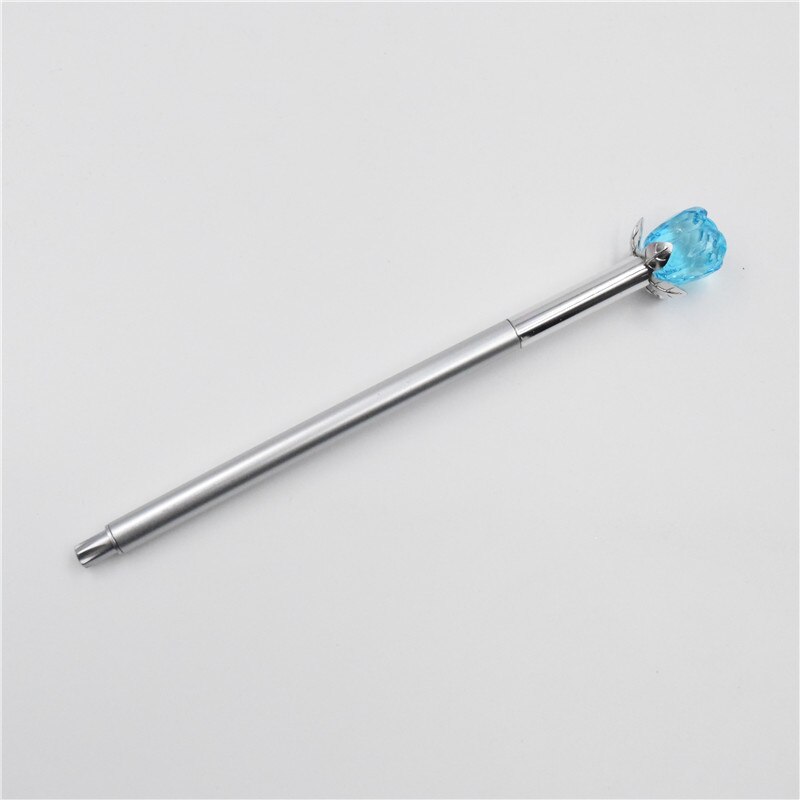 Ballpoint Pen Big Gem Metal Ball Pen With Large Diamond Magical Pen School Office Supplies Students Awards Writing: Rose 2