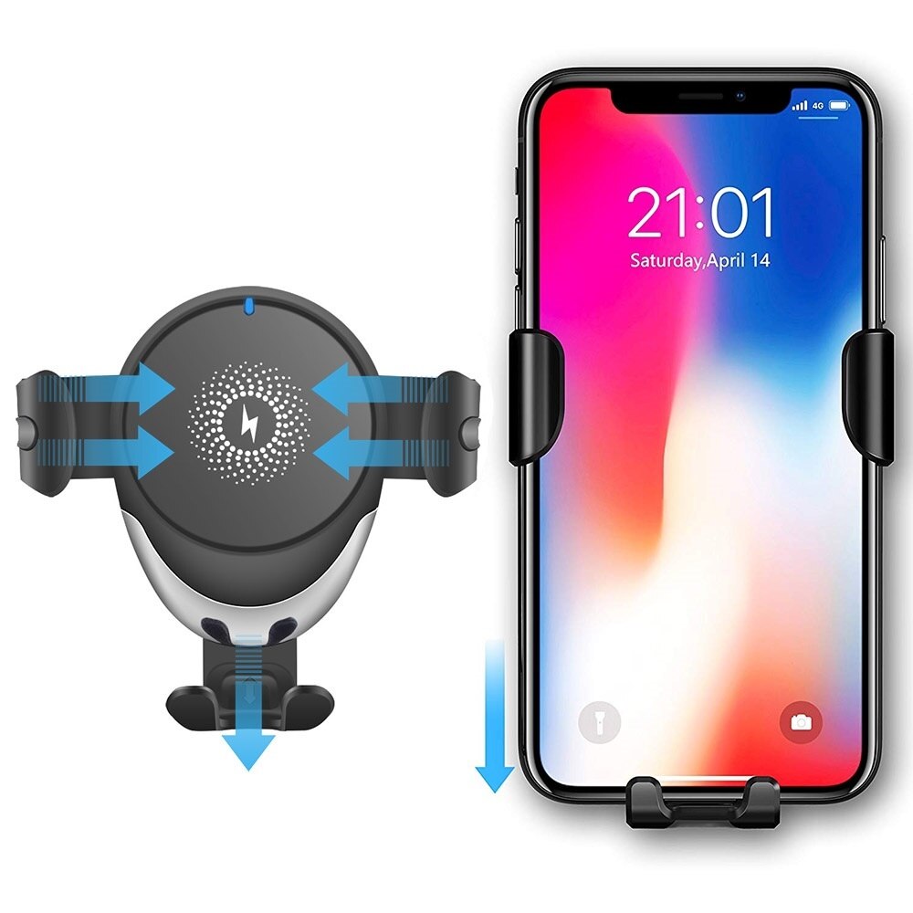 Fdgao autohouder 15w qi draadloze oplader in auto ventilatierooster telefoonhouder voor iphone 11 pro xs max x xr snelle draadloze oplaadstandaard