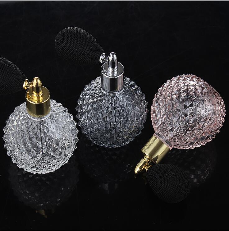 Unieke Parfumflesjes Draagbare Vintage Crystal Glas Parfum Fles Met Verstuiver Lege Cosmetische Mini Hervulbare Flessen