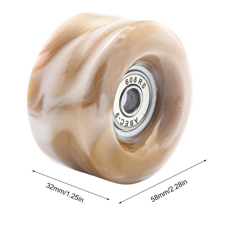 Roller Skate Wheels Indoor Roller Skate Wheel With Bearing PU Wheel Installed For Quad Skates And Skateboard Indoor/Outdoor Use