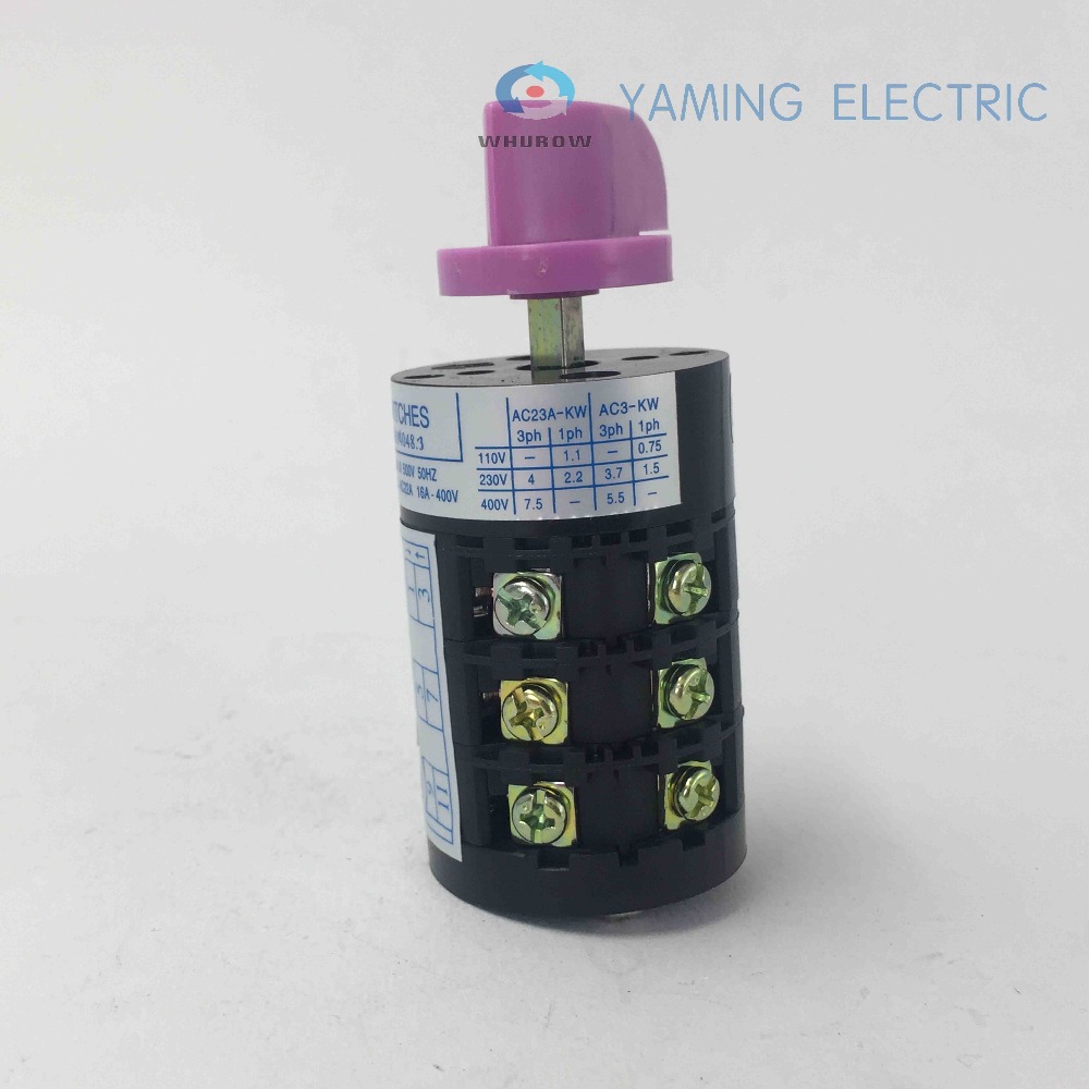 HZ5B-20/3 20A 3P Multi-step 0-7 position Universal Rotary Cam switch silver contact Factory supplied