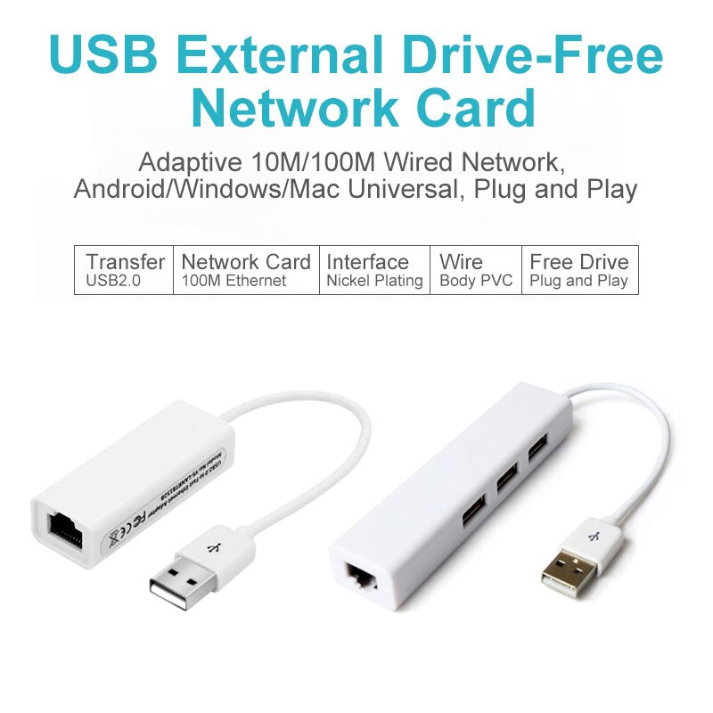 USB Ethernet Adapter USB 2.0 Zu RJ45 Lan Hub USB 3 Hafen Netzwerk Karte Für XiaoMi Kasten Für Mac OS Tablette LapPC schalter Ethernet USB