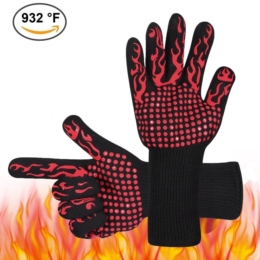1PCS Kitchen Heat-Resistant Gloves Oven Mitts Silicone Gloves Grill Multifunctional Potholders For Baking BBQ Guantes Horno 35: Default Title