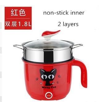220V Mini Electric Pot Portable Multi Cooker Stainless Steel / Non-stick Inner Available Household Electric Rice Cooker: 8