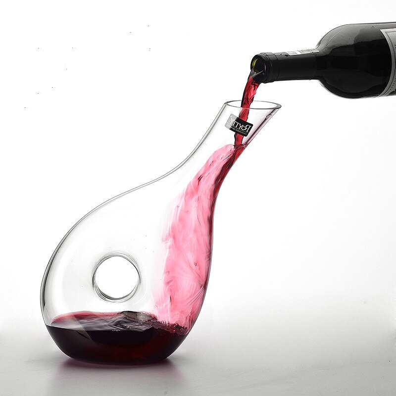 Red Wine Decanter 1000ml Lead-free Crystal Wine Separator Wine-Divider Awakening Pot Long-necked Distiller Pourer Bar Alcoholics: Snails