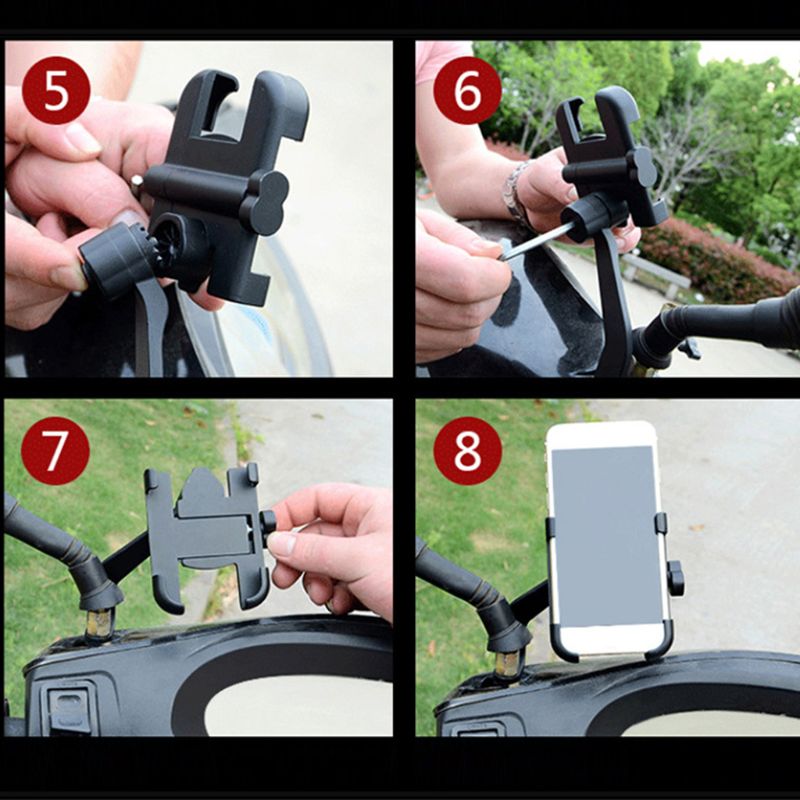 Soporte para teléfono móvil de aleación de aluminio, montaje de soporte para motocicleta, bicicleta de montaña 270E