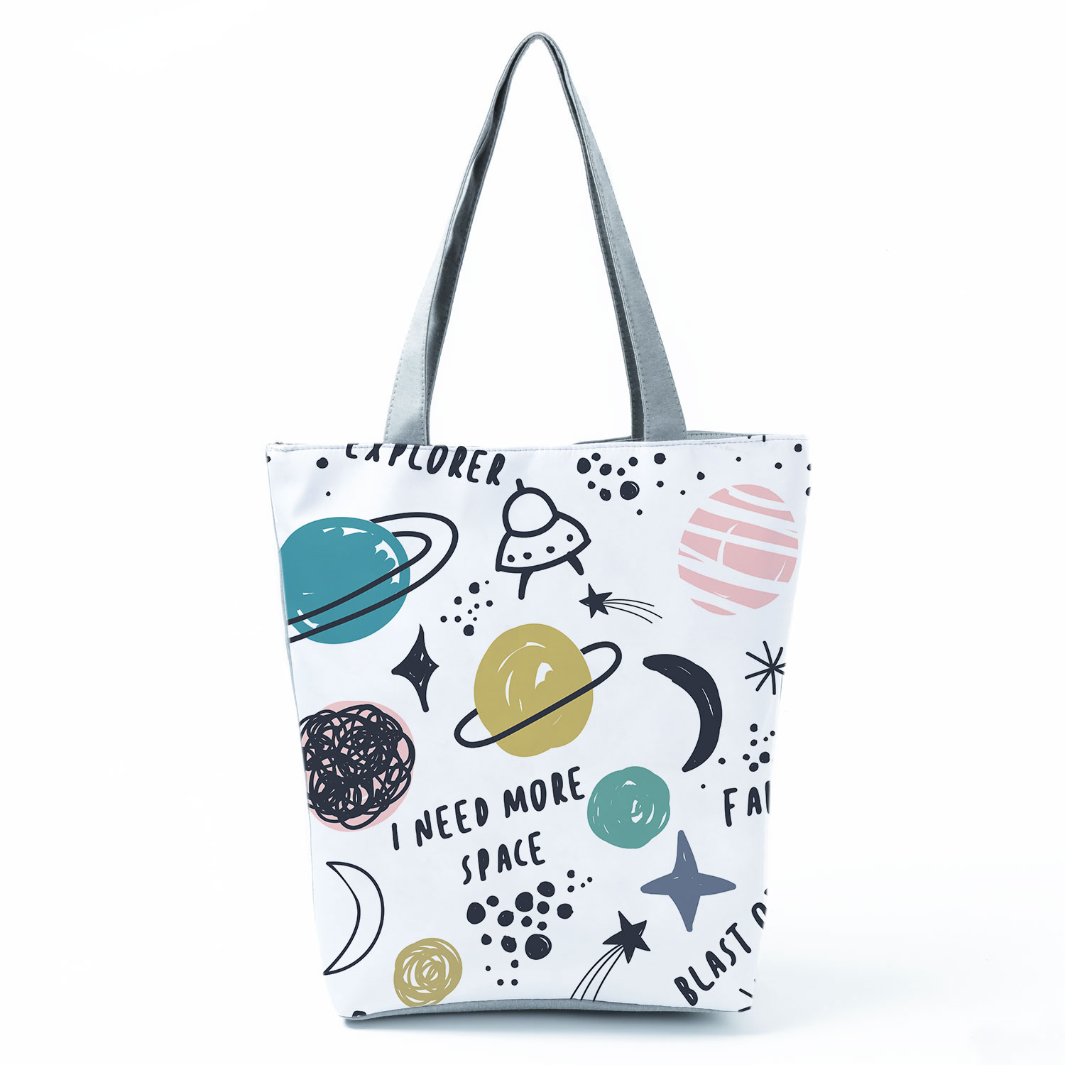 Bloemen Daisy Gedrukt Handtassen Eco Herbruikbare Shopping Bag Tote Hoge Capaciteit Vrouwen Schoudertas Oranje Reizen Strand Opbergtas: hl0514 Handbag