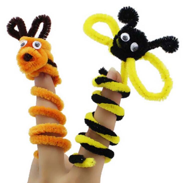 100 stuks/set educatief speelgoed montessori materialen chenille kinderstokjes puzzel knutsel kleurrijke pluche stokjes handgemaakt doe-het-zelf speelgoed
