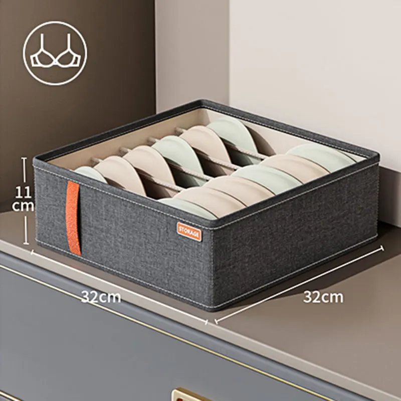 Bedroom Cabinet Drawer Underwear Organizer Socks Bra Clothing Storage Boxes Wardrobe Clothes Organizer Pants Socks Organizer: light green