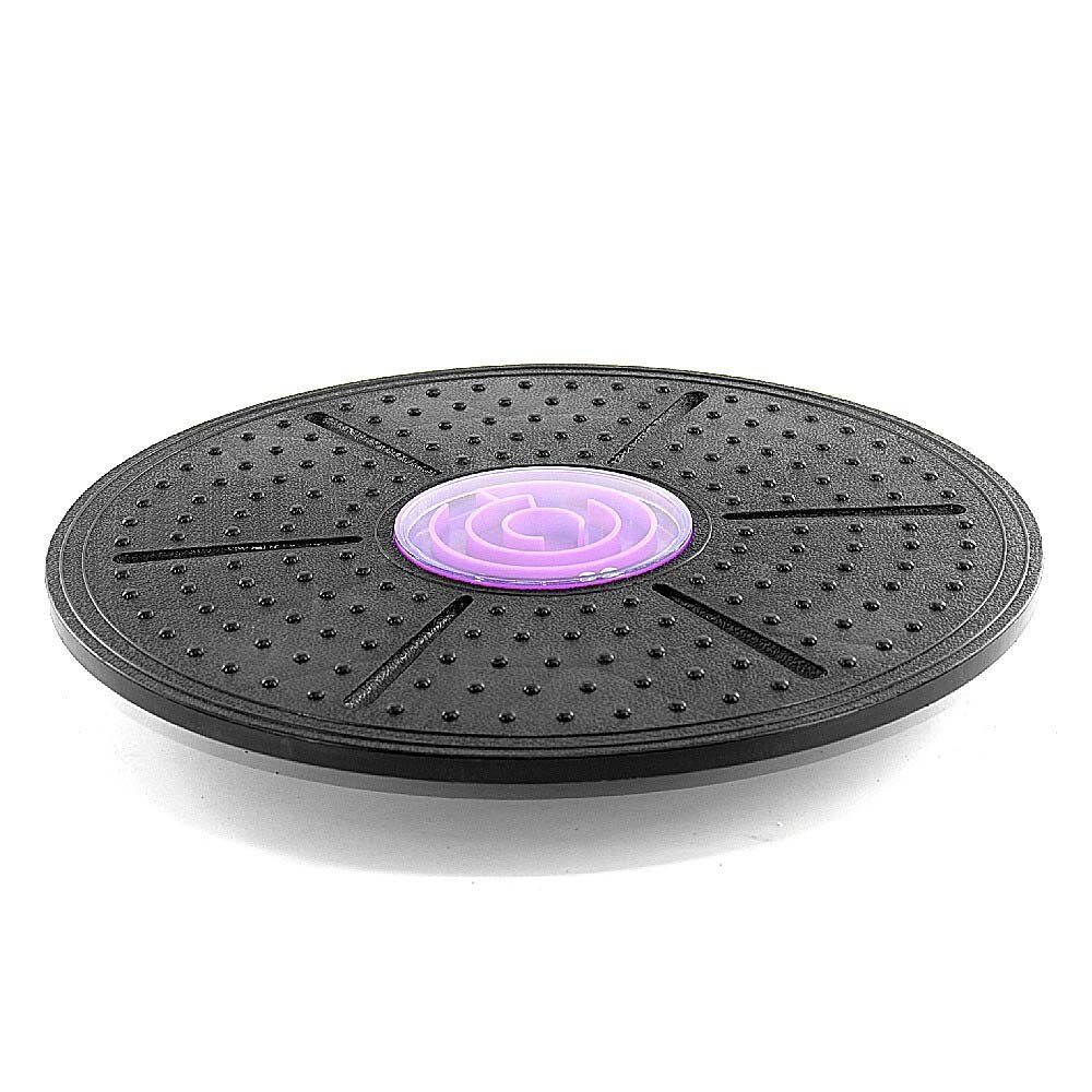 360Degree Fitness Balance Board Rotatable Massage Disc Round Plates Board Gym Waist Twisting Exerciser Stability Disc Round: gray