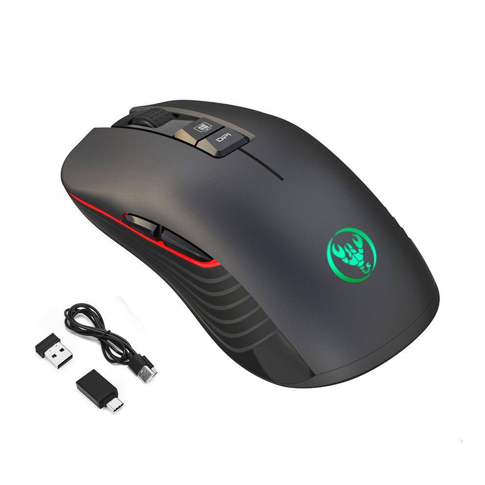 SeenDa 2,4G USB-C Drahtlose Maus Wiederaufladbare Gaming Maus 3600DPI 7 Taste Typ-c Stumm Mäuse für Macbook laptop PC Spiel Maus: Default Title