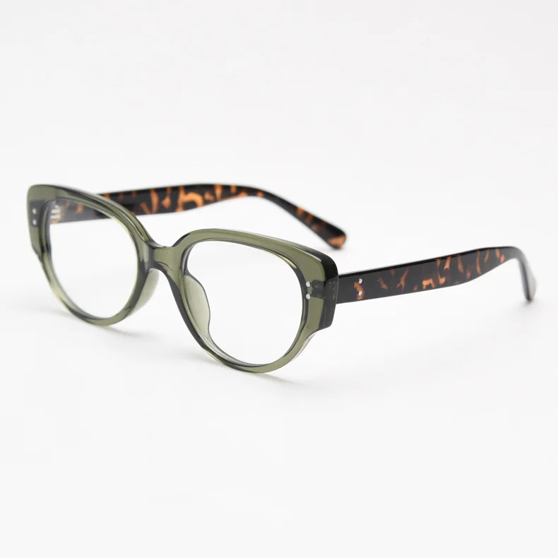 Gafas de miopía con acabado de ojo de gato de lujo, gafas graduadas Unisex para miopía, gafas antiluz azul con menos dioptrías: Plata / +100