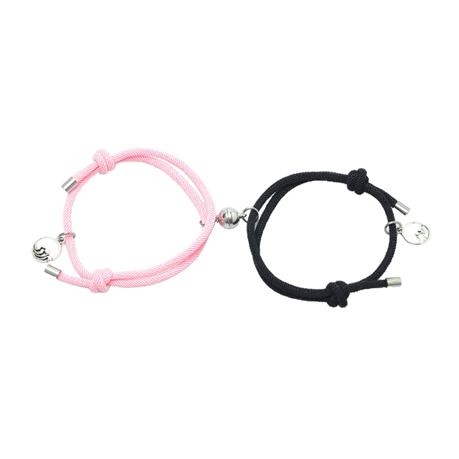Ein Paar Liebhaber Passenden Armbinde Geflochtene Magnetische Abstand Armbinde für Frauen und Männer, Größe ist geeignet für sterben meisten menschen: 7