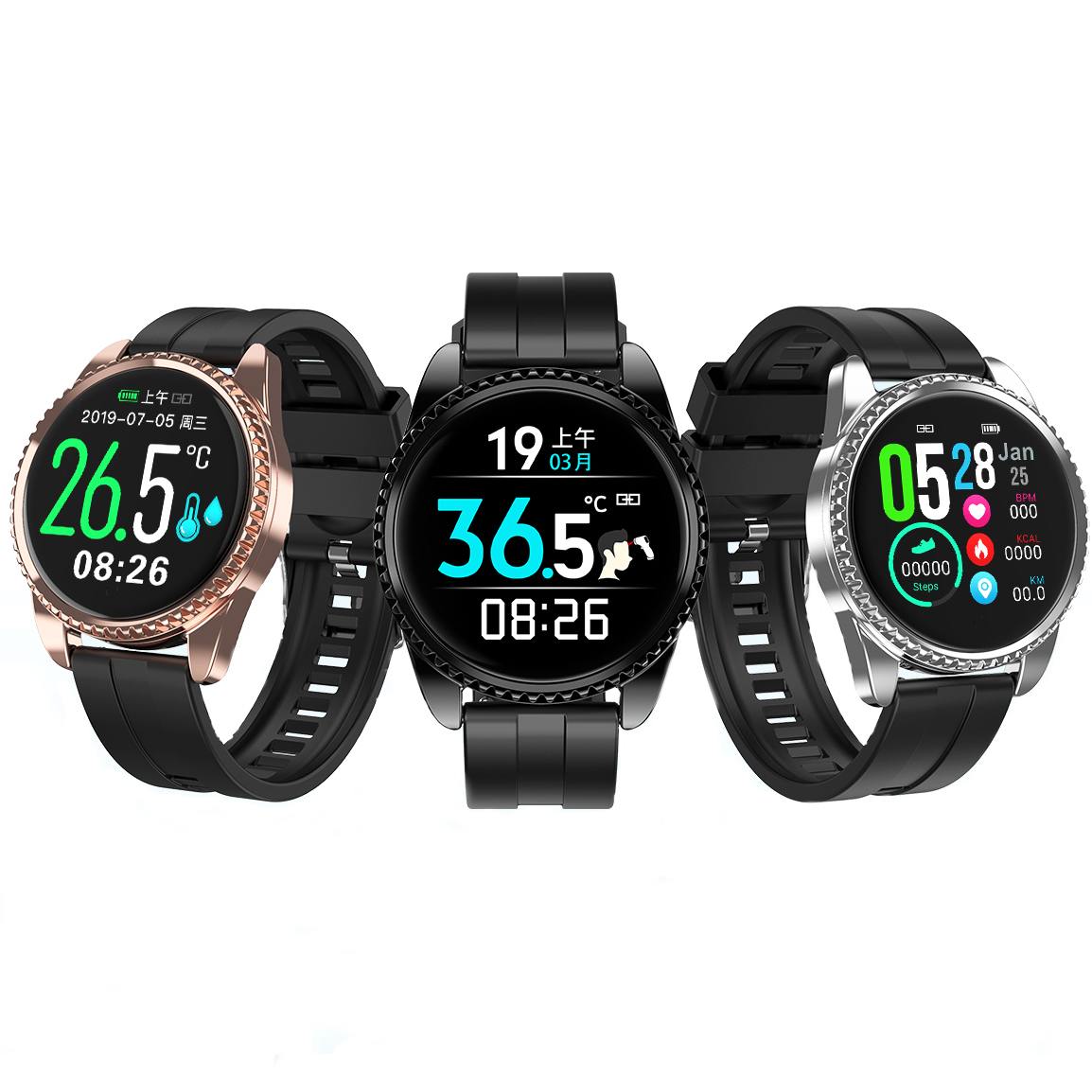 Lynwo  bt01 kroppstemperaturdetektering i realtid tim blodtryck  o2 monitor flera rattar  ip68 smarta armband