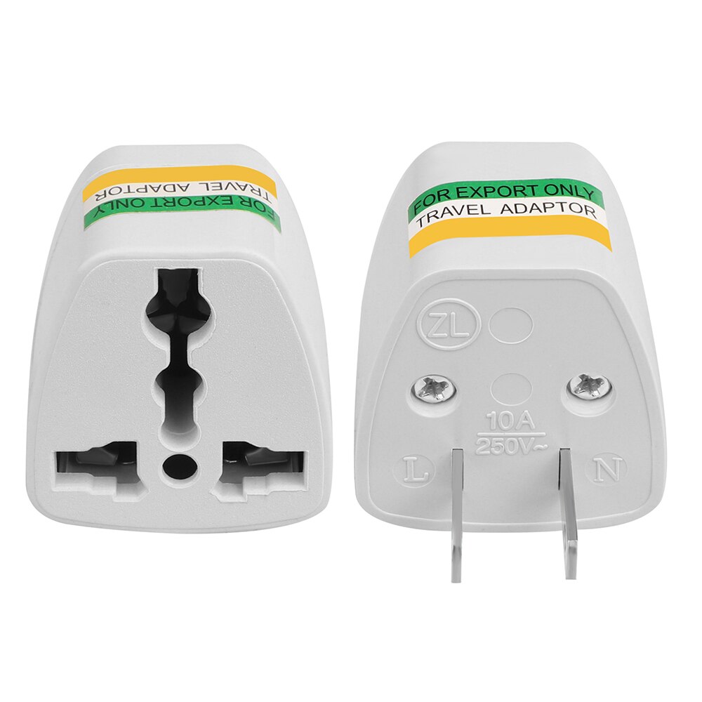 1Pc Universele Us Uk Au Eu Plug Naar Euro Europa Travel Wall Ac Power Charger Outlet Adapter Converter 2 Ronde Socket Pin: US adapter plug