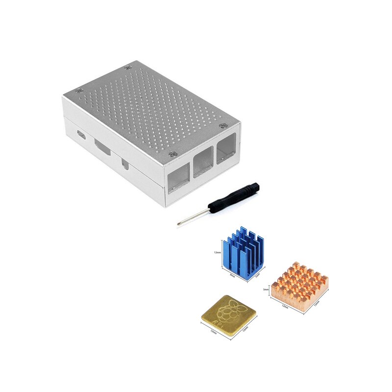 S ROBOT Raspberry Pi 3 Model B Aluminum Case Silver Cooling Box Shell Suitable for Raspberry Pi 3B+ Pi3 3B Plus Enclosure RPI156: Default Title