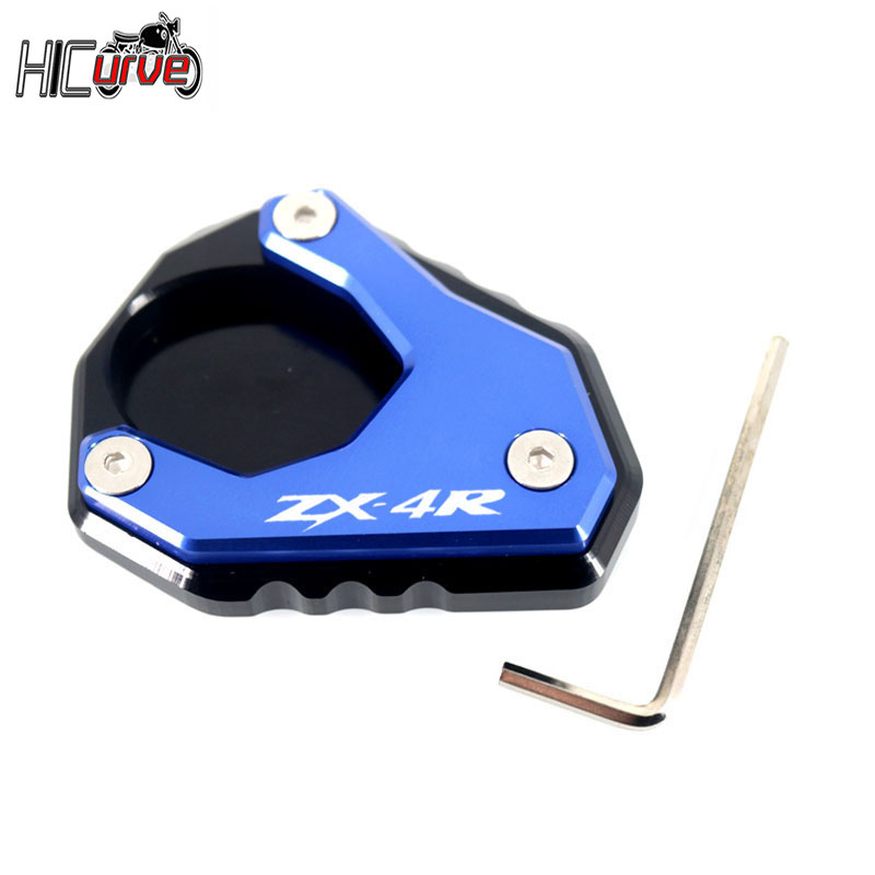 Motorfiets Kickstand Voet Zijstandaard Extension Pad Ondersteuning Plaat Vergroten Fit Voor ZX-4R ZX-4RR ZX4R ZX4RR ZX 4R 4RR 2023 2024: Ivoor