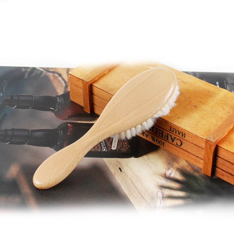 Manche en bois coiffure brosse en fibres souples coiffeur cou Duster nettoyage enlever brosse outils de coiffure
