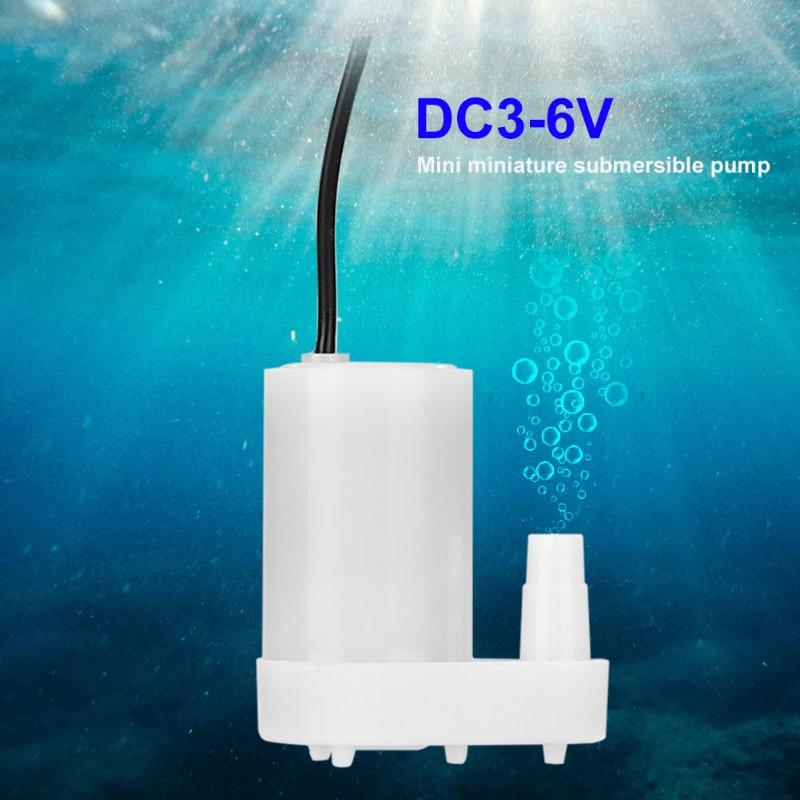 Dc3-6v mini mikro nedsænket vandpumpe 100l/ timer børsteløs motorpumpe med lavt støjniveau mini mikro nedsænket vandpumpe