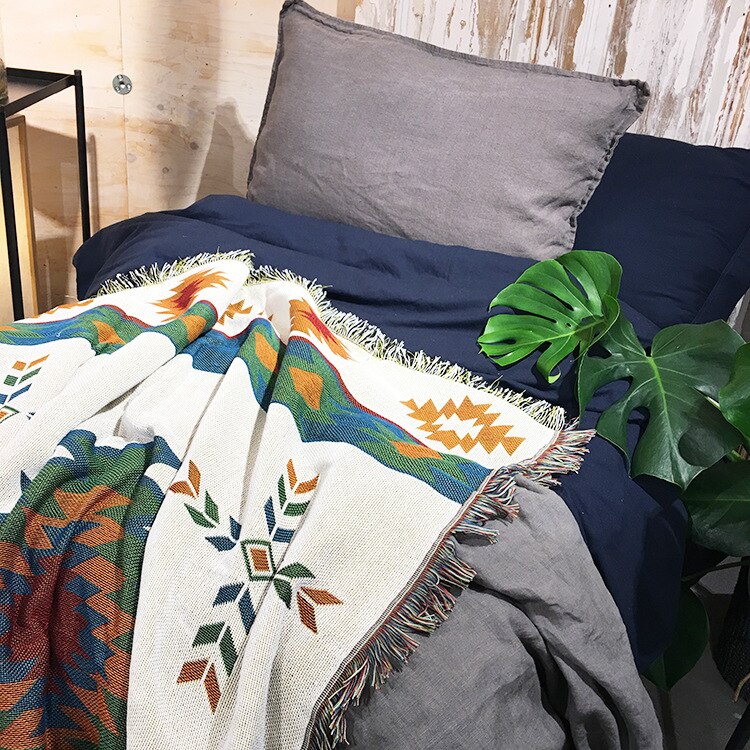 Nationale Stijl Bohemian Marokkaanse Picknick Camping Sofa Cover Caravan Deken Woonkamer Deken Sofa Handdoek