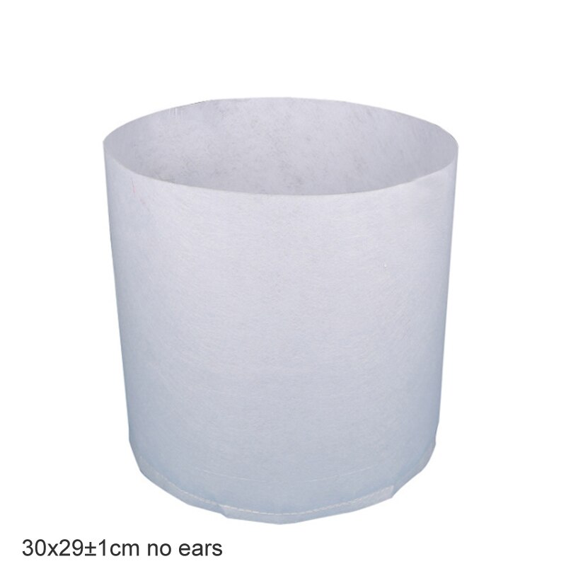 Non Woven White Root Container Round Fabric Pots 5 Size Grow Bag Plant Pouch Aeration Pot Containers: 30x30cm no ears