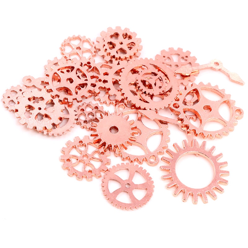 Gearssmall Size 8-25Mm Mix Legering Mechanische Steampunk Cogs & Tandwielen Diy Accessoires: Rose Gold