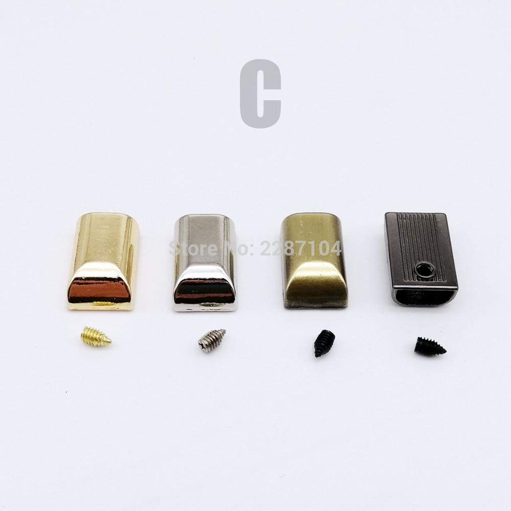 5pcs Metal Open Closed End Zipper Stopper Zip Stop Lock Tail Plug for Leather Bag Handbag Purse Garment Coat Repair With Screw