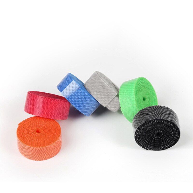 Organizing Tape 6 Roll Reusable Cable Straps Cable Ties Nylon Fastening Tape Wire Organizer Cords Cable Management Organizer