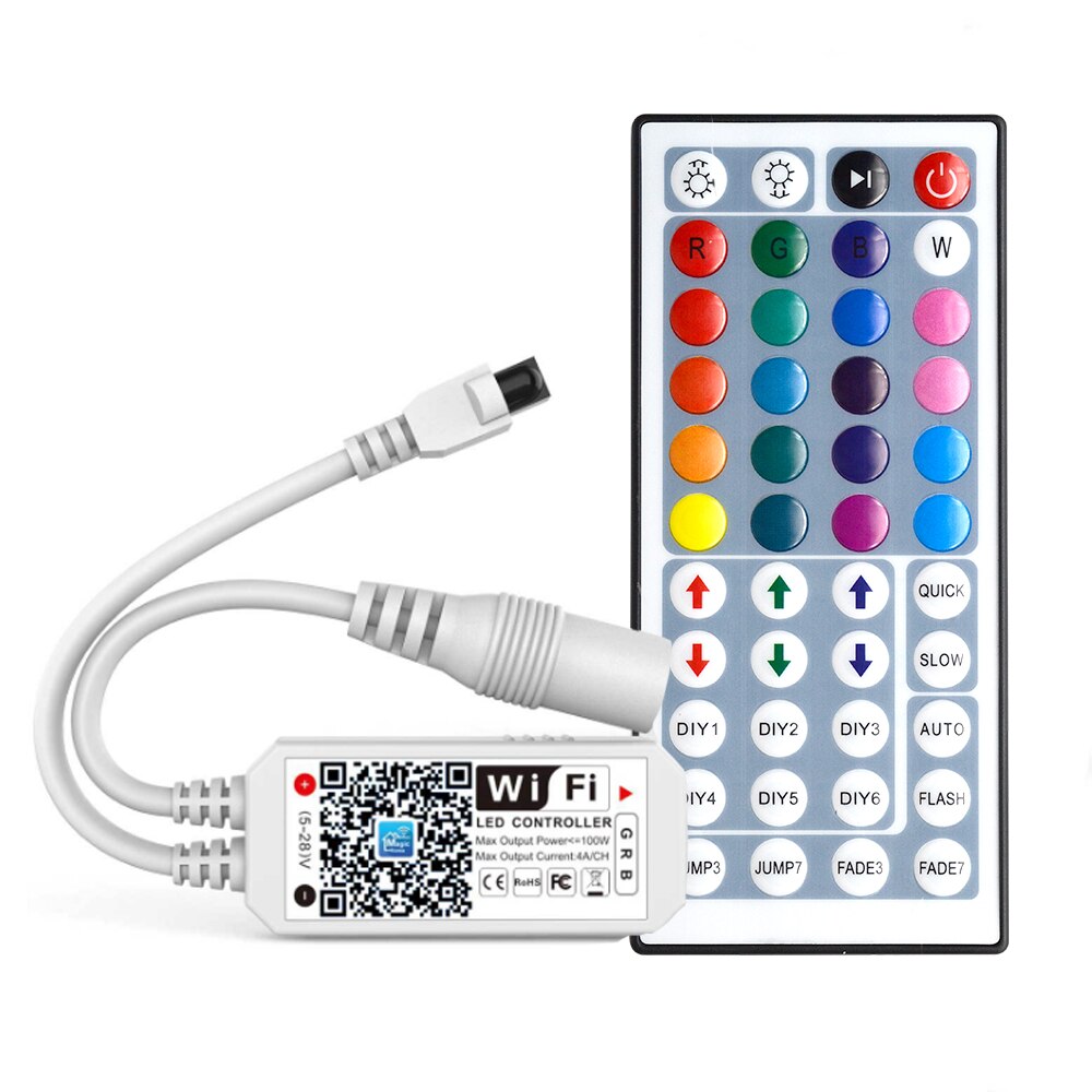 WiFi Controller Mini 24Key 44Key IR RGB Controller DC12V WiFi Wireless Remote DIY RGB LED Strip RGB Controller Led Controller: WIFI Controller44Key