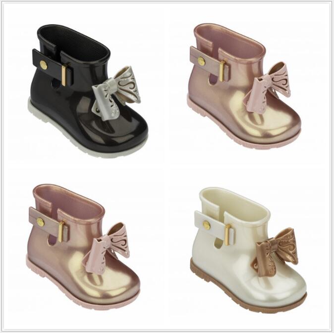 Sandales antidérapantes pour petites filles | Mini bottes de pluie, imperméables avec nœud papillon, pour garçons et filles,