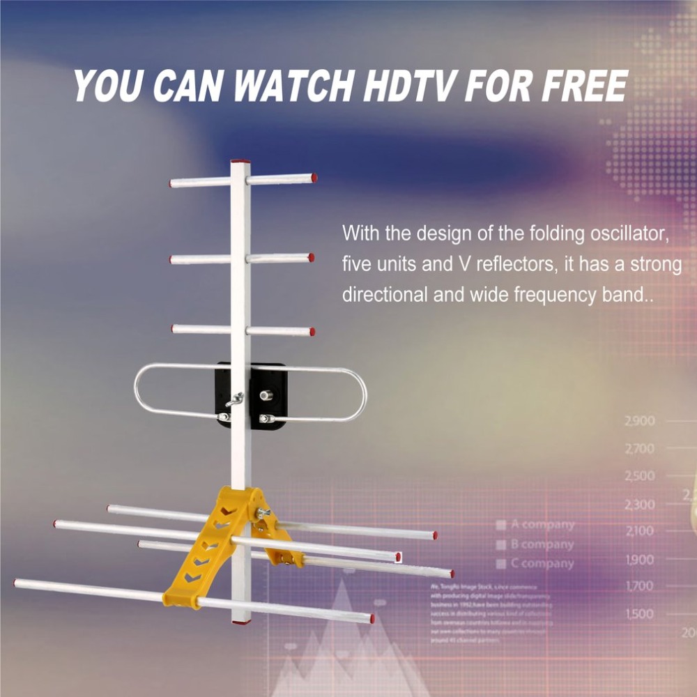 TV Antenna LAN-HD8E HD Digital TV Program Receiver For DVBT2 HDTV ISDBT ATSC High Gain Strong Signal Outdoor TV Antenna