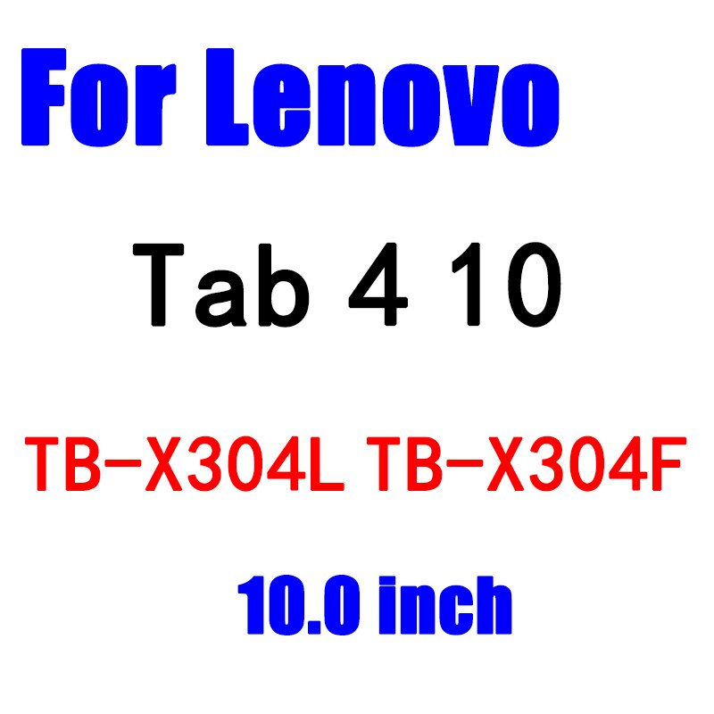 Couvercle En Verre trempé Pour Lenovo Yoga Tab 3 Pro X50M X90 850F 730 M 4 10 8 Plus TB-X304L TB-X304F TB-X704L Film Protecteur D'écran: Tab 4 10 TB-X304L