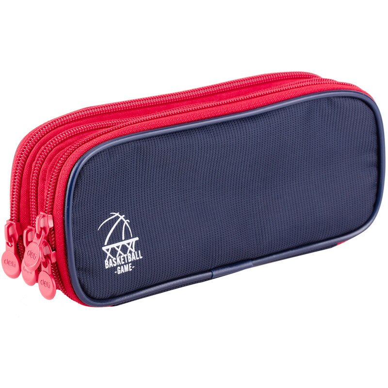 Mode 3 Layer Grote Capaciteit Etui Kinderen Student Potlood Tas Kantoor Schoolbenodigdheden Kinderen Briefpapier: Rood