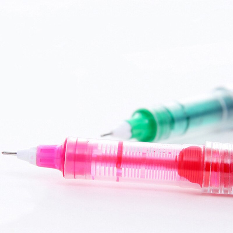 1 Pcs Gerade Flüssigkeit Nadel Typ Farbe Stift Wasser Gel Stifte Kunststoff Kugelschreiber Schule Schreibwaren