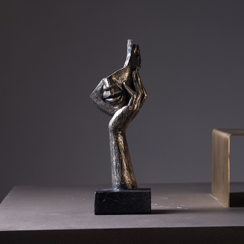 Estatuas modernas, creativas, abstractas, salas de estar de arte, muebles antiguos para el hogar y decoraciones en el norte de Europa: H