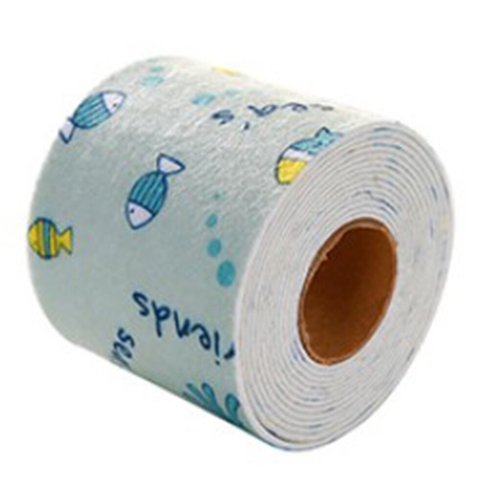 Bathroom Shower Sink Bathtub Seal Tape White Bathroom Kitchen Self-adhesive Waterproof Wall Sticker Cartoon Tape: 3